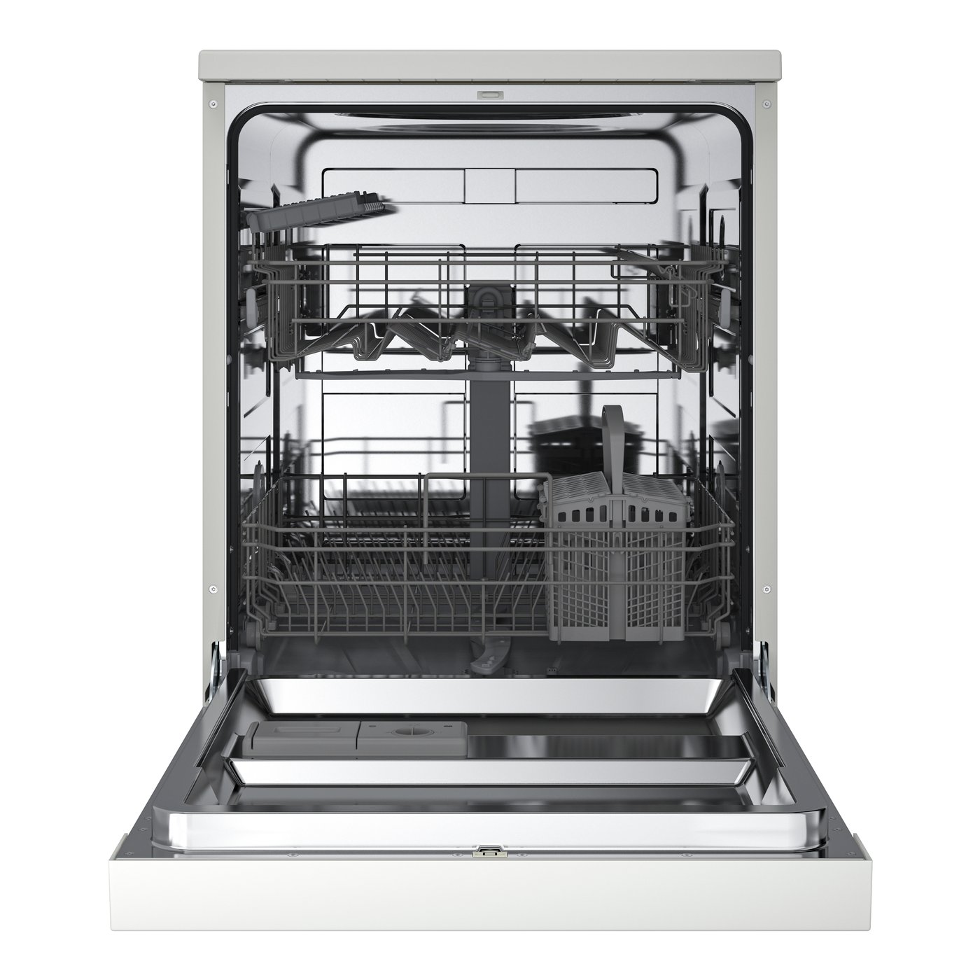 A white freestanding dishwasher from LAGAN