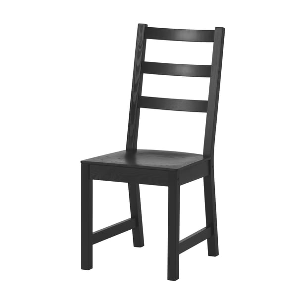 A black NORDVIKEN chair in the NA