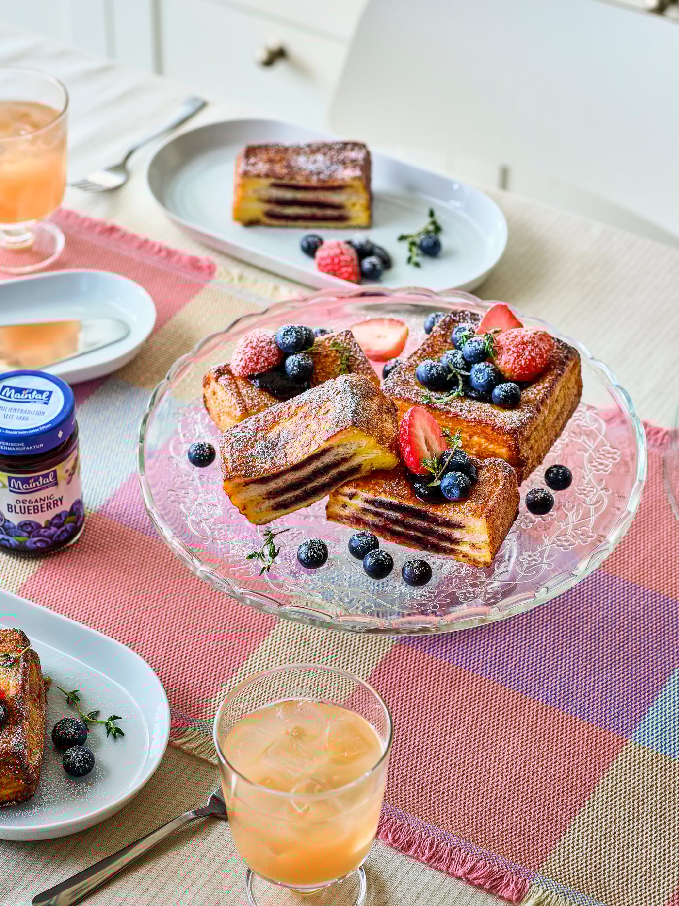 블루베리 잼 프렌치 토스트 완성 컷