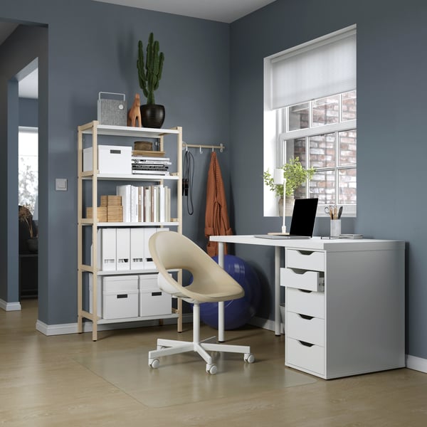 A white ALEX desk