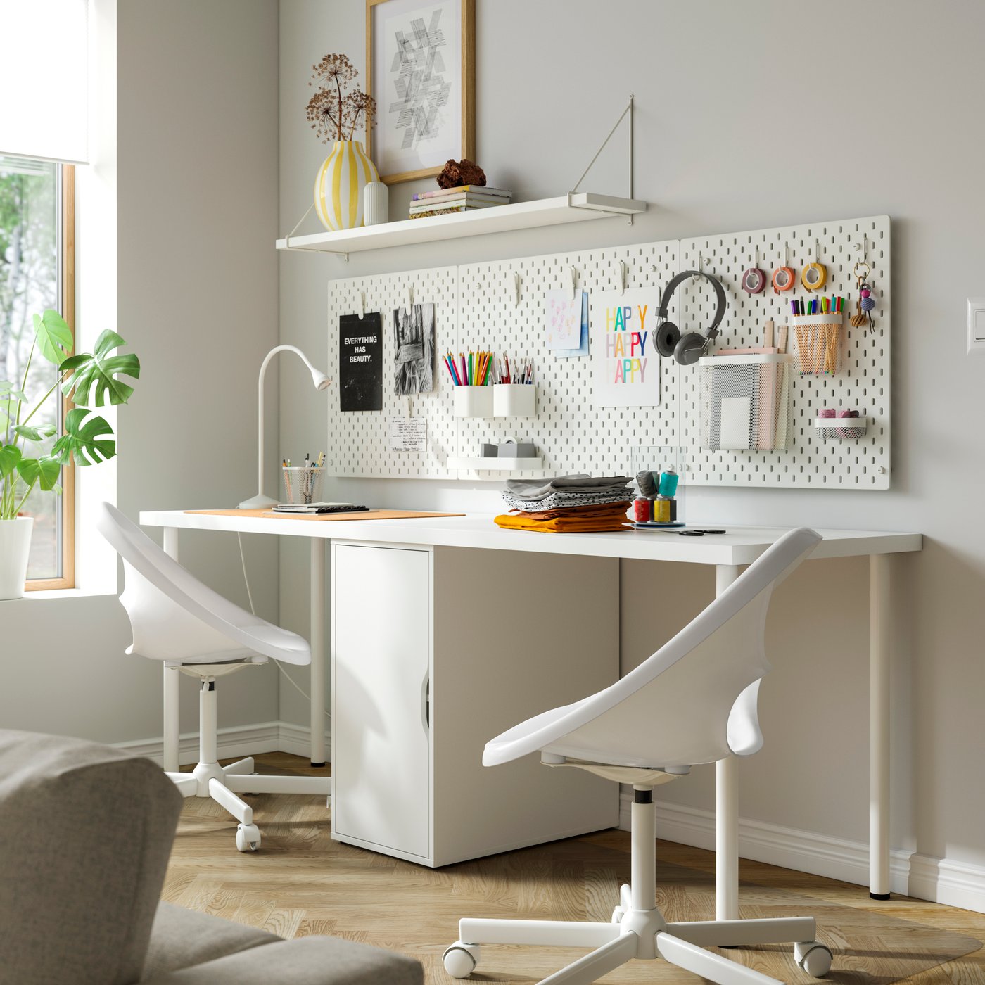 IKEA LAGKAPTEN / ALEX skrivbord, vit, 200x60 cm