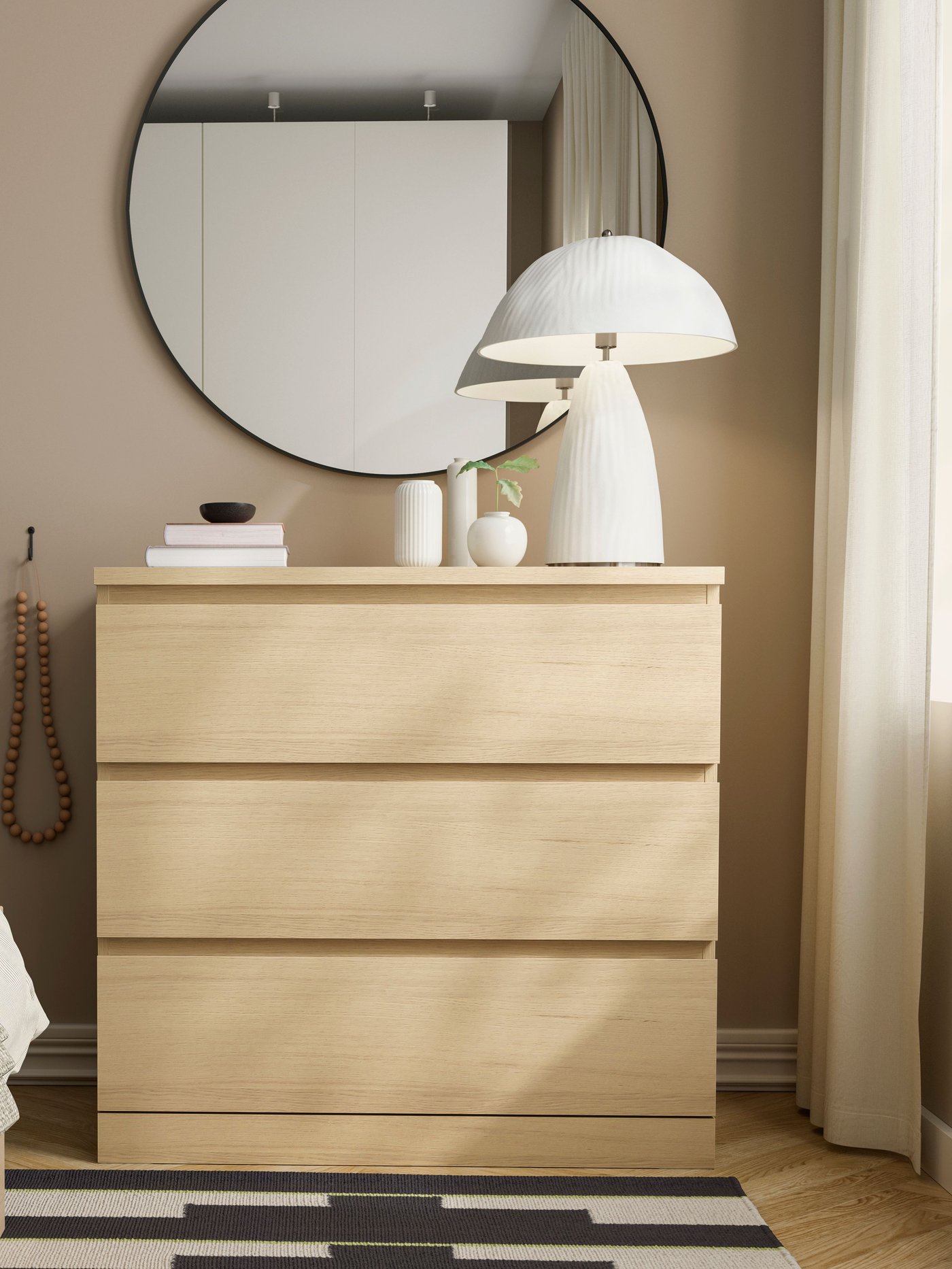 A white moulded paper pulp VINDKRAFT table lamp