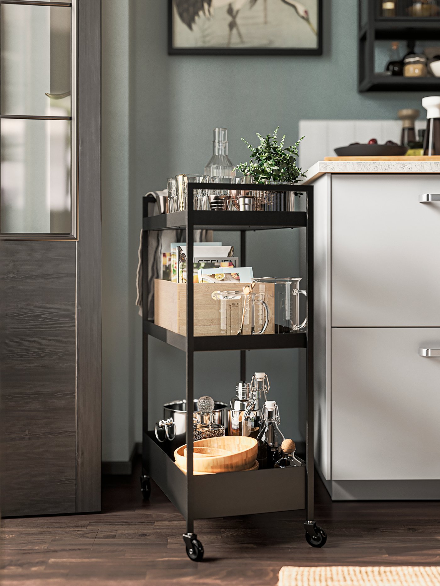 A bamboo GRÖNSAKER serving bowl