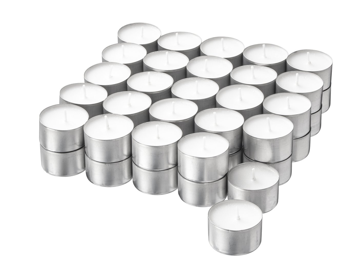 IKEA JUBLA värmeljus utan doft, vit, 5.5 tim.