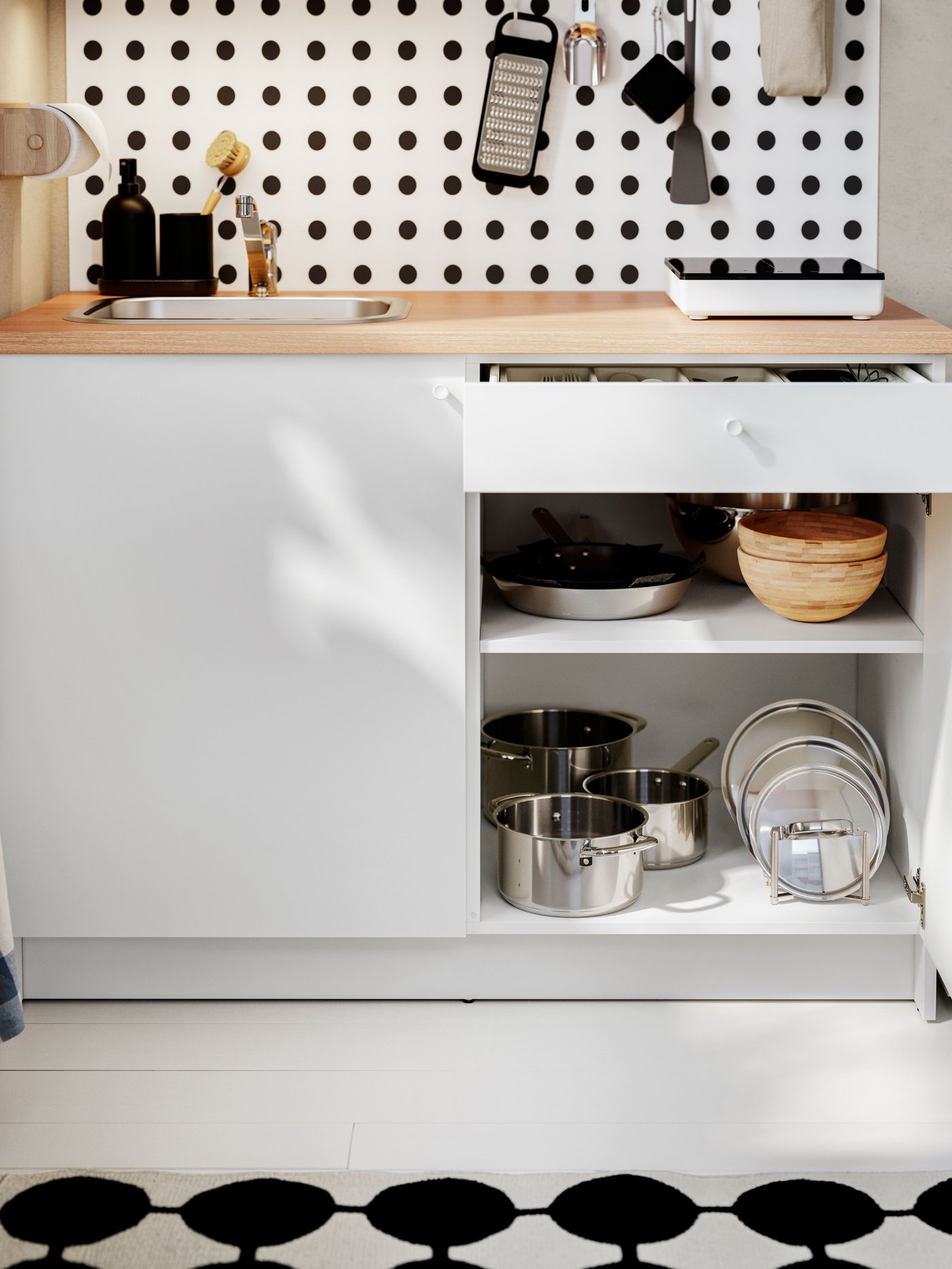 Armoire inférieure + portes et tiroir KNOXHULT