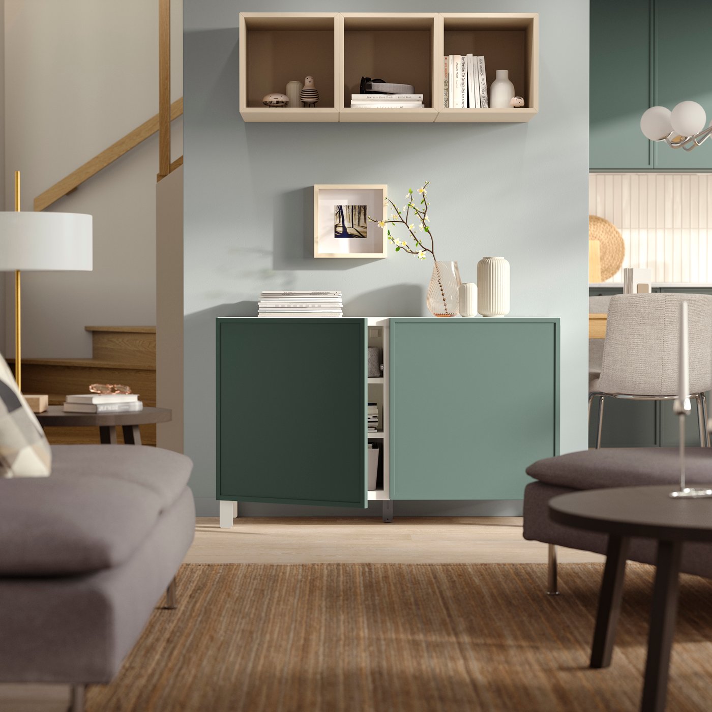 Wall cabinet combination