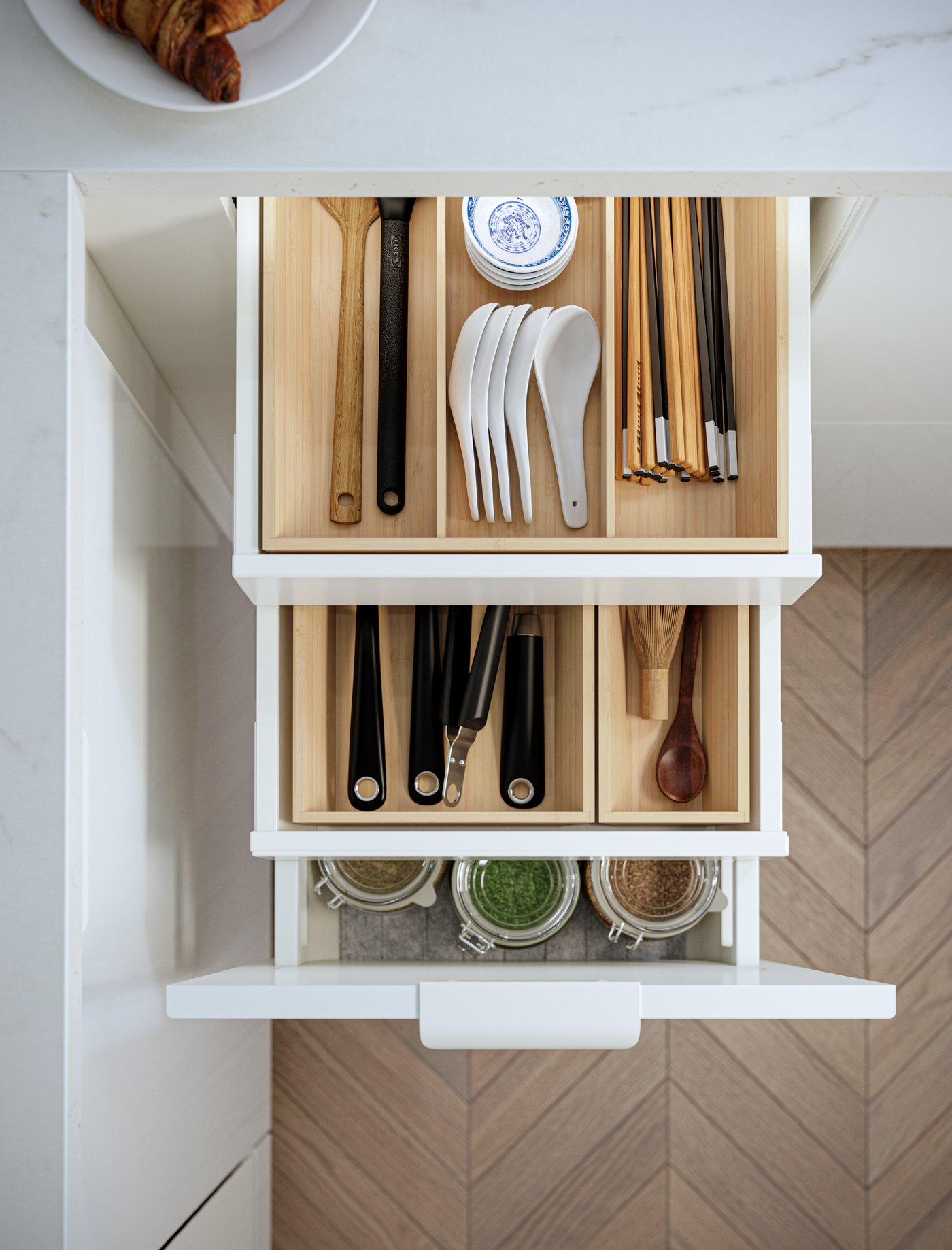 A white FÄRGRIK spoon.