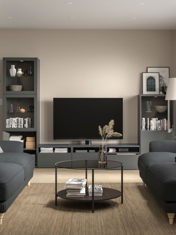 A Knäbäck/anthracite birch ESSEBODA 2-seat sofa