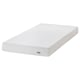 An ÅBYGDA white foam mattress, rectangle shape with memory foam layers, ideal for comfort and support.