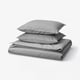 ÄNGSLILJA Duvet cover and 2 pillowcases, grey, 240x220/50x60 cm