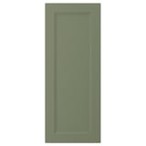 AXSTAD green cabinet door, rectangular, panel design, fiberboard core, melamine and plastic foil sides, traditional look.