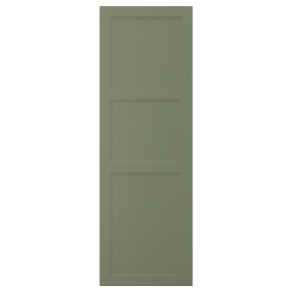 AXSTAD green cabinet door, simple rectangular design, matte finish, made from fibreboard with plastic foil.