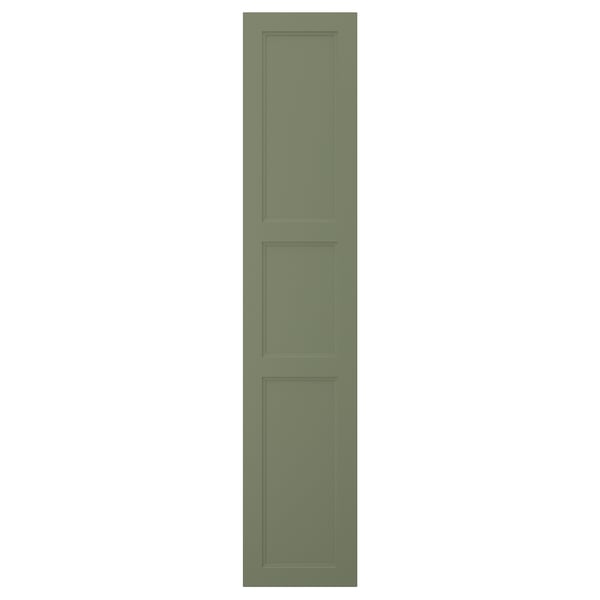 AXSTAD door, green, rectangular, paneled, fiberboard with foam and plastic foil.