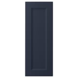 AXSTAD blue kitchen cabinet door with inset panel, rectangular shape, smooth foil surface.
