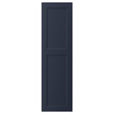 A blue AXSTAD kitchen door with a smooth, rectangular design and inset panel, made from fibreboard with a plastic foil surface.