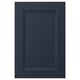 This is an AXSTAD kitchen door with a navy blue, smooth, rectangular design, featuring a recessed center panel.
