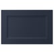 AXSTAD dark blue kitchen door, rectangular with inset panel, smooth matt finish, made of fiberboard and recycled plastic foil.