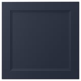 AXSTAD blue kitchen door, square shape, inset panel design, matt finish, plastic foil, easy to clean.