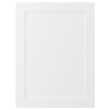 AXSTAD: white, square kitchen cabinet door with soft lines and inset panel, matt surface.