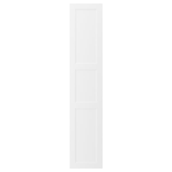 AXSTAD: white, rectangular kitchen cabinet door with inset panel, smooth matt surface.