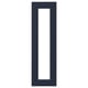 A dark blue AXSTAD glass door with a rectangular glass panel, smooth finish, right or left side mounting, featuring modern and traditional design.