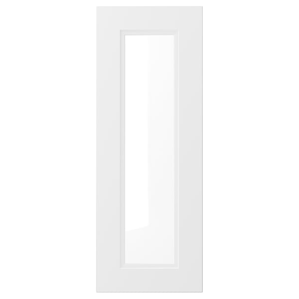 AXSTAD, white cabinet door, square shape with inset panel, matte surface, recycled plastic and fiberboard.
