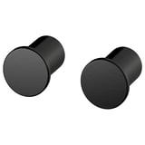 Black BÄNGBULA hooks, powder-coated steel, wall-mount.