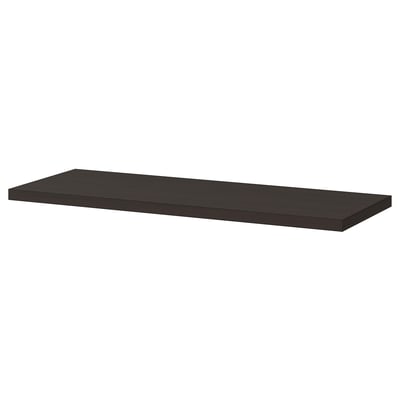 Berghsult brown-black wall shelf, rectangular, simple design.