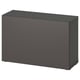 A dark grey, rectangular BESTÅ storage unit with a minimalist design.