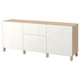 Ikea BESTÅ white sideboard, 3 sections, adjustable shelves.