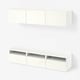 BESTÅ TV bench, white/Selsviken high-gloss/white, 180x42x185 cm