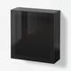 BESTÅ Wall-mounted cabinet combination, black-brown Glassvik/black smoked glass, 60x22x64 cm