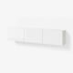 BESTÅ Wall-mounted cabinet combination, white/Selsviken high-gloss white, 180x22x38 cm