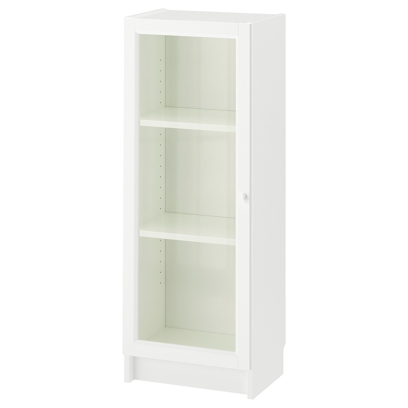 BILLY / OXBERG bookcase with glass door, white, 40x30x106 cm