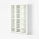 BILLY / OXBERG Bookcase with glass-doors, white, 120x30x202 cm