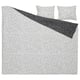 BJÖRKGRÅMAL duvet set, white with black dots, 4-piece, rectangle shape with envelope closure.