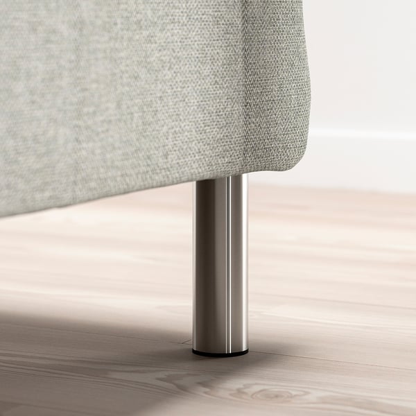 BJORLI Leg, stainless steel colour, 12.5 cm