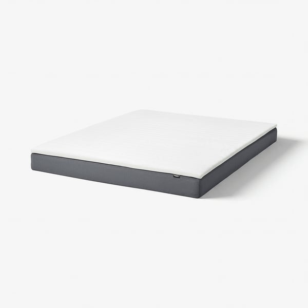 BLÅFJÄLLET Mattress and mattress pad, medium firm/Kabusa dark grey, 140x200 cm
