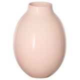 BLODBJÖRK vase: light pink, round stoneware with narrow neck, romantic decor.