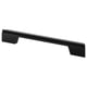 Black BODBYN kitchen handle, fiberboard with plastic foil, sleek and elongated design.