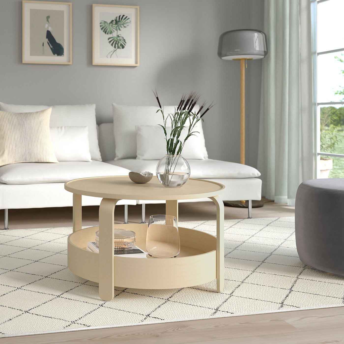 BORGEBY coffee table, birch veneer, 70 cm - IKEA Finland