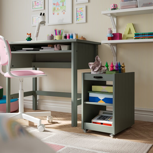 BRYTNING Storage unit, green, 29x40x47 cm