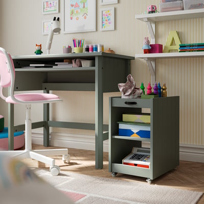 BRYTNING Storage unit, green, 29x40x47 cm