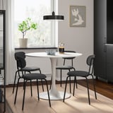 DOCKSTA / SANDSBERG Table and 4 chairs, white/Remmarn anthracite, 103 cm