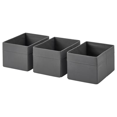 DRÖNA Box, dark grey, 18x25x15 cm