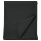 DVALA black cotton blanket, soft & durable, folded square.