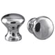 ENERYDA knobs, chrome, aluminum. Round, sleek, modern design.