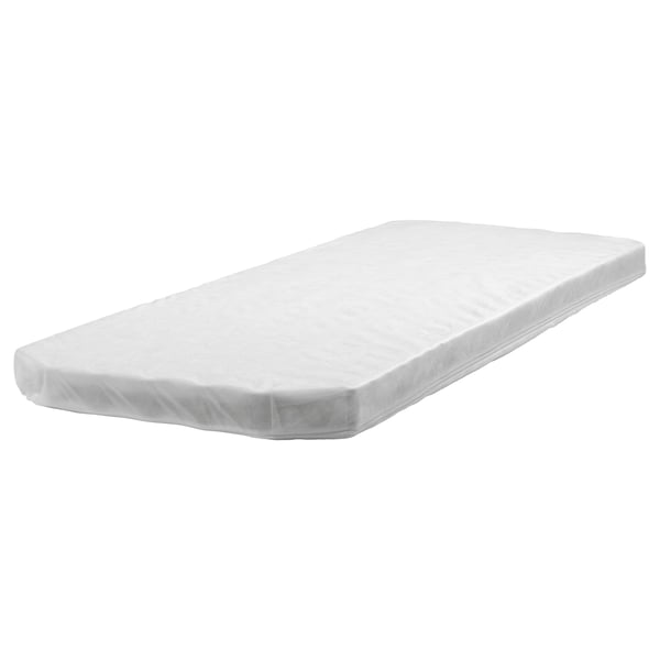 ENGAVÅGEN mattress topper, white with felt and steel support, rectangular, simple design.