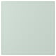 Option: A pale grey-green ENHET cabinet door with a smooth surface and rectangular shape. The door is made of particleboard and covered with plastic foil.