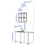 Illustration with measurements for the product: ENHET.